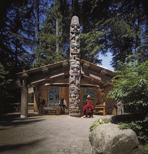 Capilano Bridge, big house with totem