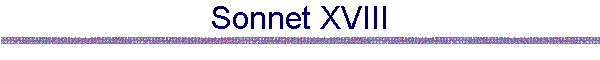 Sonnet XVIII